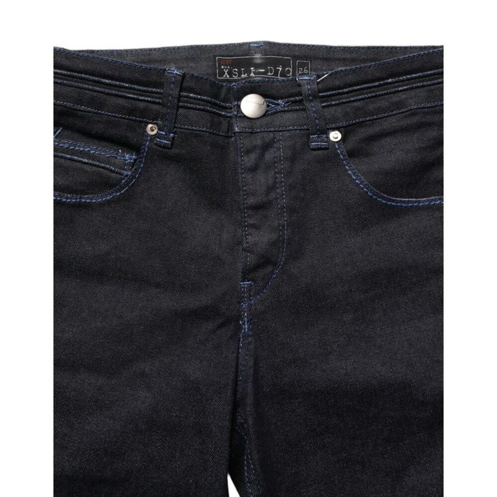 Acht Black Cotton Stretch HighWaist Skinny Denim Trouser Women's Jeans